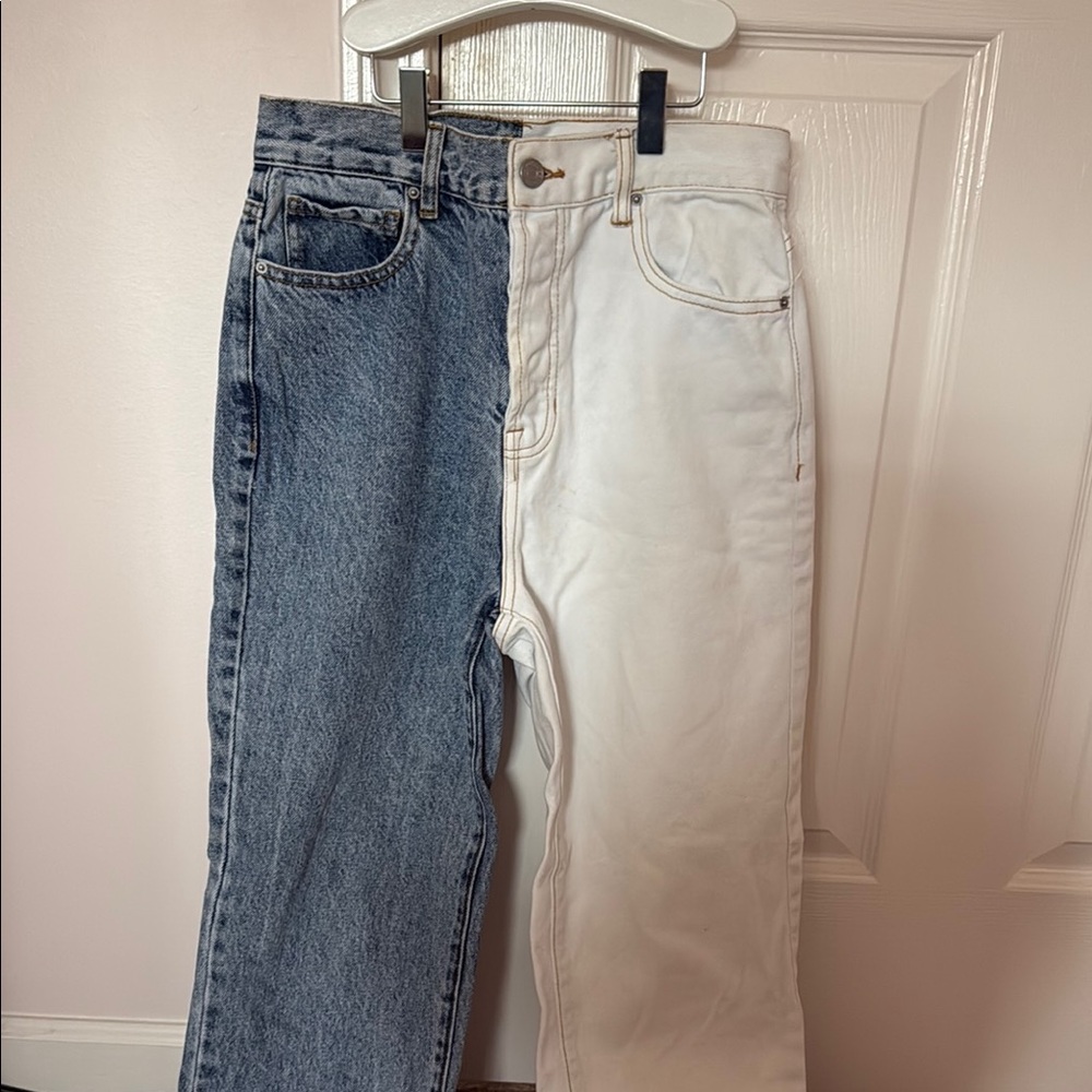 PacSun Blue and White Straight Leg Pants